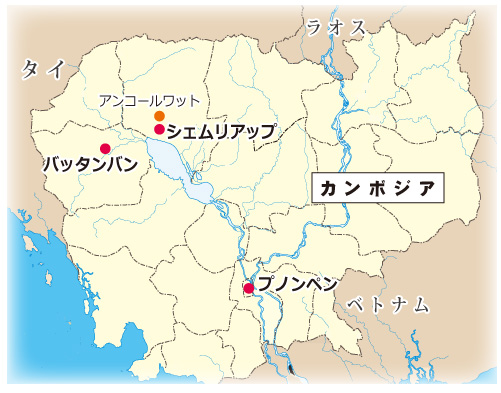 カンボジアの地図