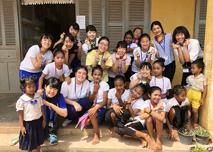 カンボジア 高校生限定！村の小学校の子どもたちに体育を教える活動