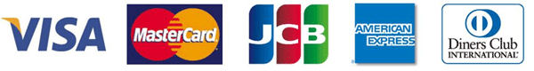 ご利用可能カード:VISA/MASTER/JCB/AMERICAN EXPRESS/DINERS CLUB