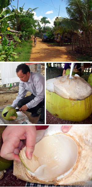 ココナッツジュース（カンボジア・ホームステイ）