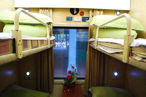 4人部屋の寝台列車