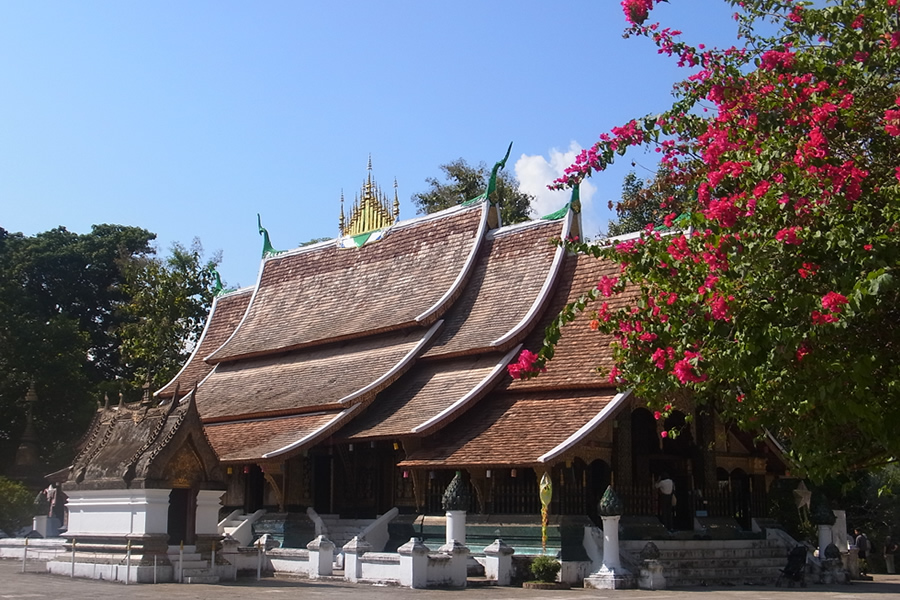 ▲ルアンパバーンを象徴する寺院、ワット・シェントーン