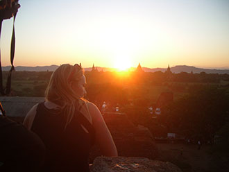 パゴダのテラスからの夕景